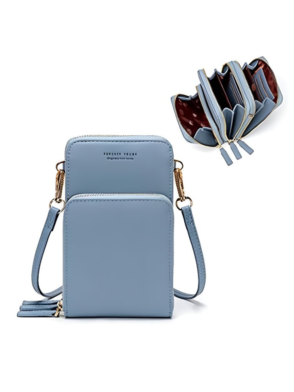 Small Leather Crossbody Bag for Women with Guitar Strap Mini Crossover Bag